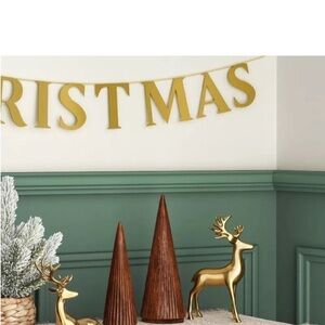 Threshold Christmas Large & Medium Decorative Wood Tree Brown Set Of 2